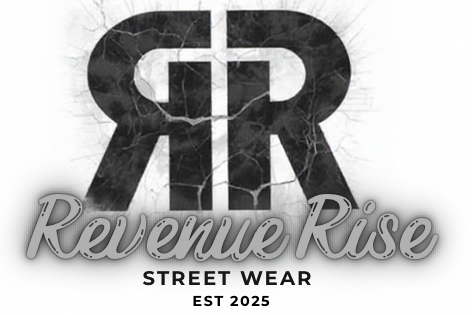 Revenue Rise street wear logo with marble texture on no 
background